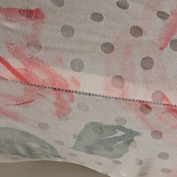 Vintage 1980's Silks By St. Gillian Cream Roses Floral 100% Silk Dress Size 4 - Picture 12 of 13